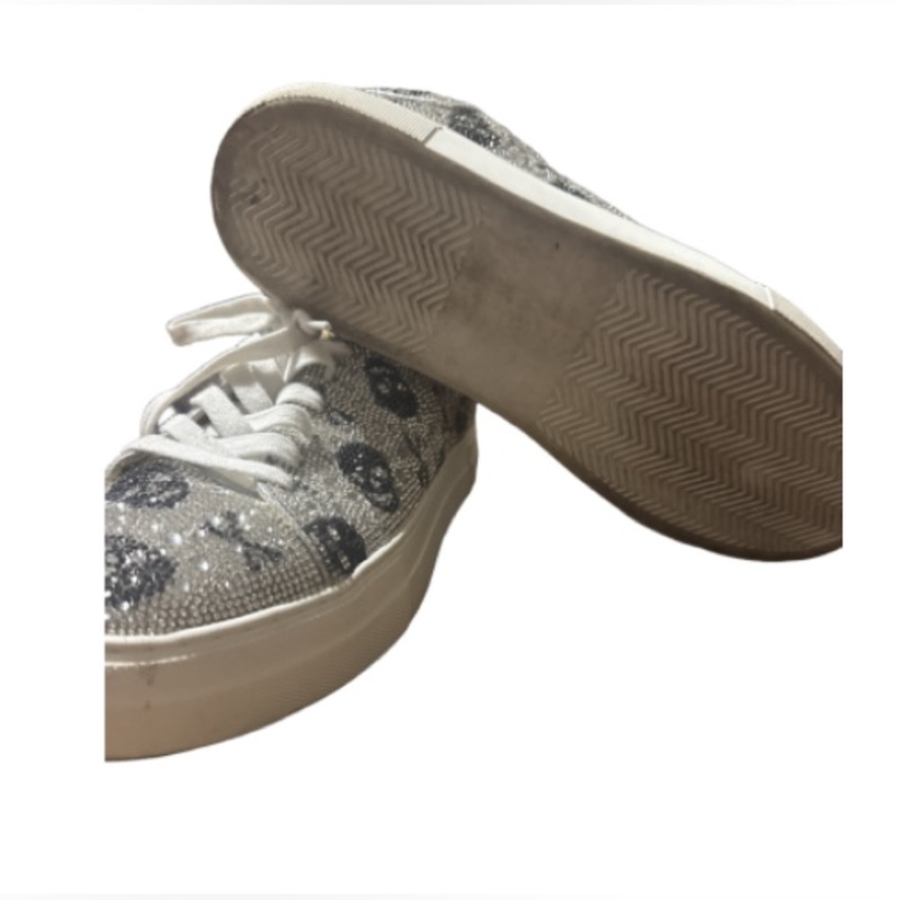 Betsey Johnson Women's Glitter Skull Sneakers - Picture 8 of 9